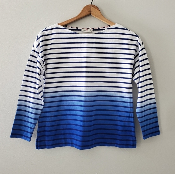 Vineyard Vines Blue/White Ombre Striped Top - Picture 1 of 3